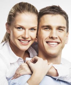 Smiling couple with great teeth